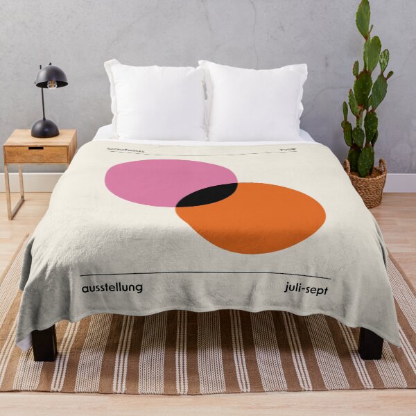 Item preview, Bauhaus Circles Overlapping Pink Orange designed and sold by ahumbleconcept.