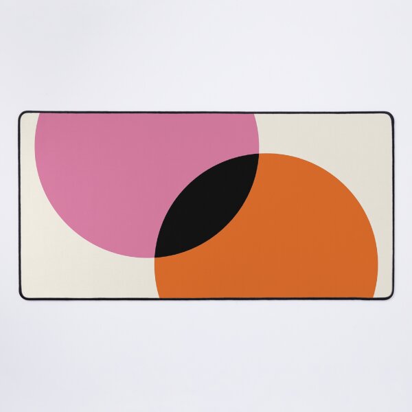 Item preview, Bauhaus Circles Overlapping Pink Orange designed and sold by ahumbleconcept.