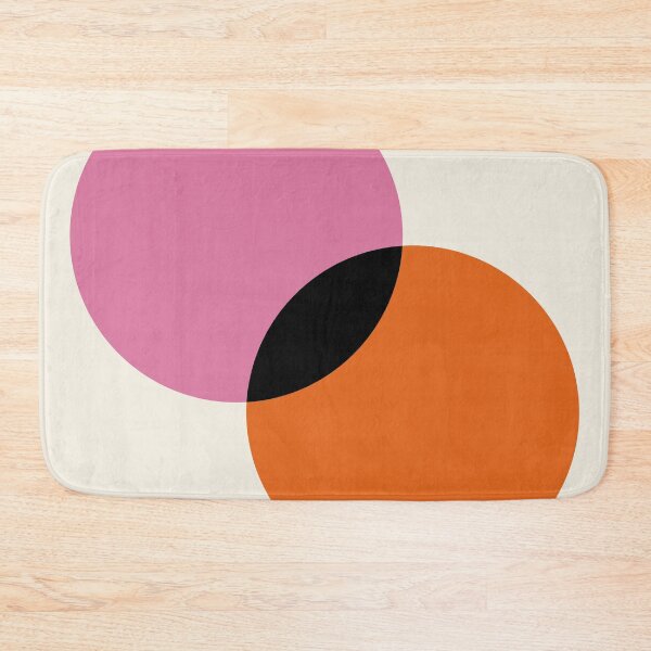 Item preview, Bauhaus Circles Overlapping Pink Orange designed and sold by ahumbleconcept.