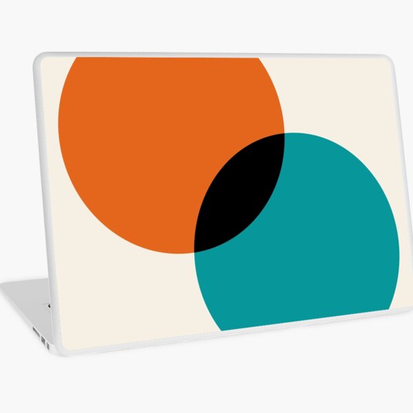Item preview, Bauhaus Circles Overlapping Orange Blue designed and sold by ahumbleconcept.
