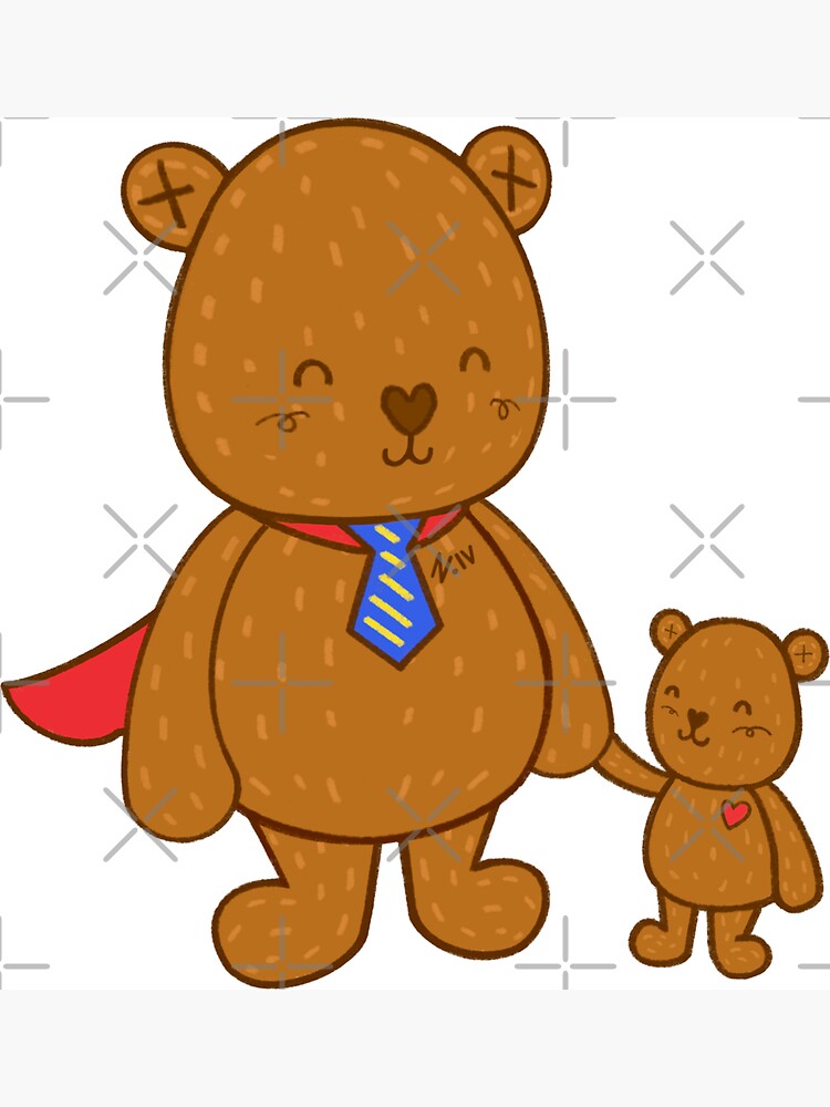 Ins Hot Cute Cartoon Canva Teddy Bear Doll Chest Bags Student