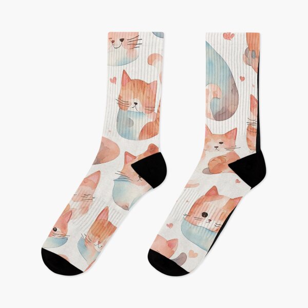 Item preview, Feline Watercolors : Charming Cat Repeat Pattern Design designed and sold by mdhanim.