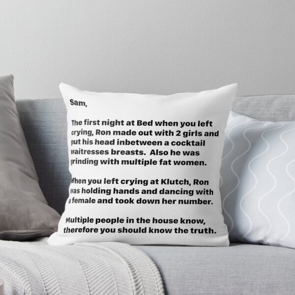 Item preview, Jersey Shore Letter to Sammi Sweetheart Pillow designed and sold by Mikey Mike.