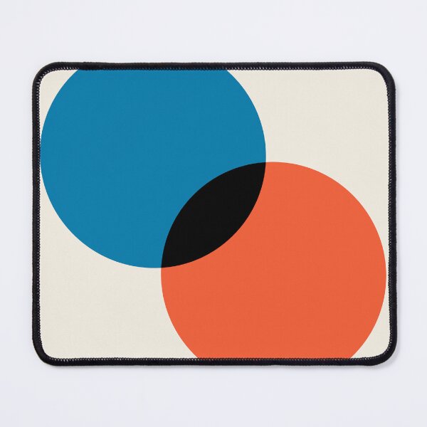 Item preview, Bauhaus Circles Overlapping Red Blue designed and sold by ahumbleconcept.