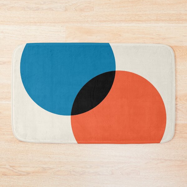Item preview, Bauhaus Circles Overlapping Red Blue designed and sold by ahumbleconcept.
