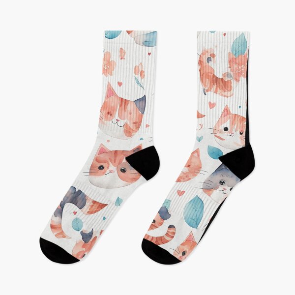 Item preview, Watercolor Kitty : Kaleidoscope Charming Repeat Pattern Design designed and sold by mdhanim.