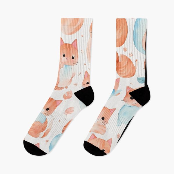 Item preview, Whimsical Whiskers : Cute Cat Watercolor Repeat Pattern designed and sold by mdhanim.