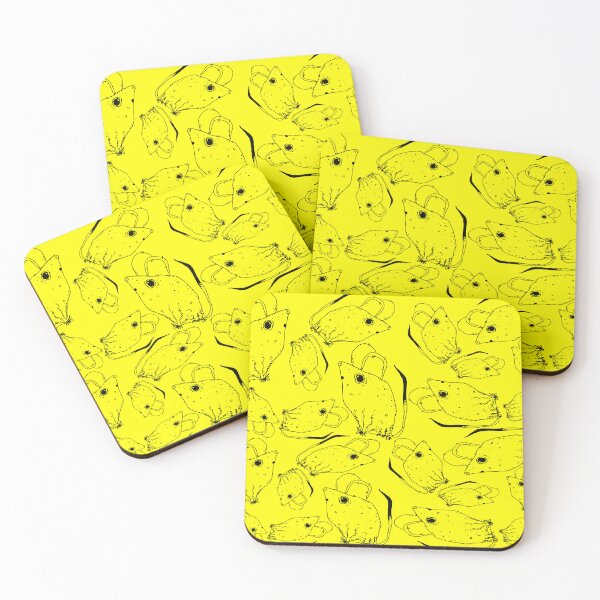 Item preview, TINY BUT MIGHTY BLACK x YELLOW RODENT MOUSE  designed and sold by GIVENGRACE.ART.
