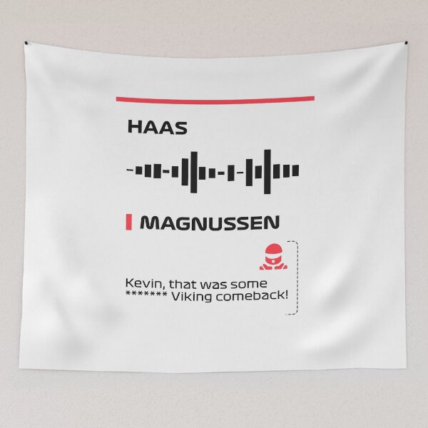 Item preview, Kevin Magnussen viking comeback radio messaged (Francesco) designed and sold by ff1merch ..