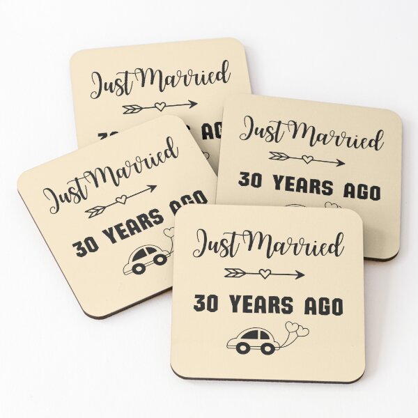 Item preview, Just Married 30 Years Ago - Wedding anniversary designed and sold by Rubi16.
