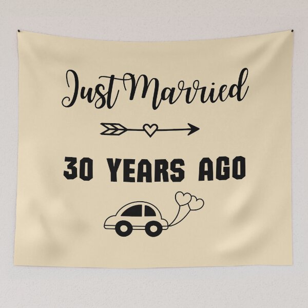 Item preview, Just Married 30 Years Ago - Wedding anniversary designed and sold by Rubi16.