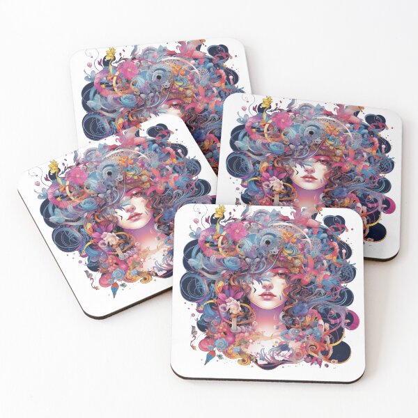 Item preview, Women Flowery Hair Illustration Vector designed and sold by ginnychu.