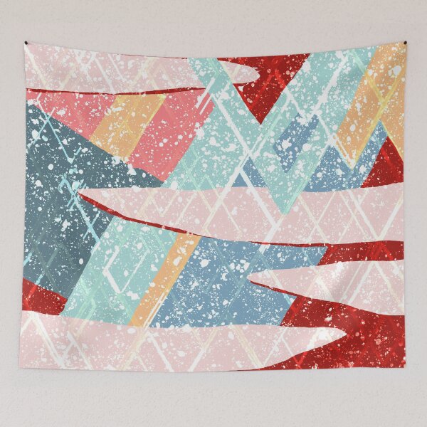 Item preview, Abstract Splash Geometric Mountains in Clouds Design designed and sold by oursunnycdays.