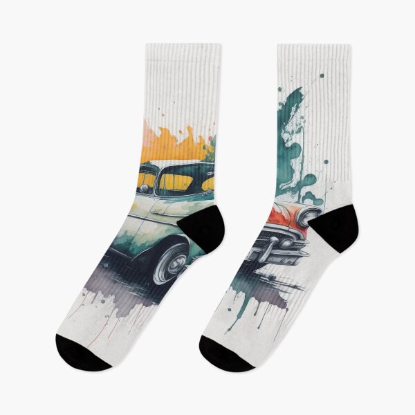 Item preview, vintage car watercolor designed and sold by shokA Design.