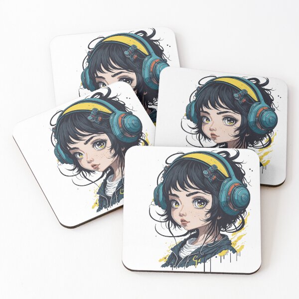 Item preview, Cute girl wearing headset. designed and sold by Amorndetch.