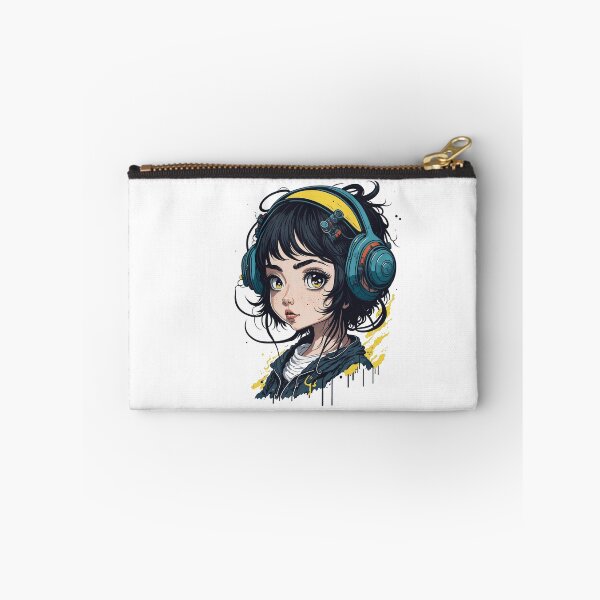 Artikelvorschau, Cute girl wearing headset. entworfen und verkauft von Amorndetch.