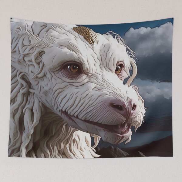 Item preview, Falkor The Luck Dragon From The Neverending Story, AI Generated Art designed and sold by LuckDragonGifts.