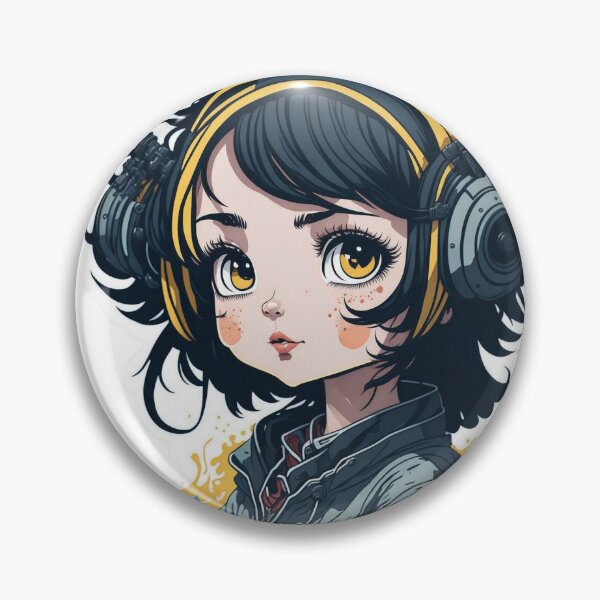 Artikelvorschau, Cute girl wearing headset. entworfen und verkauft von Amorndetch.