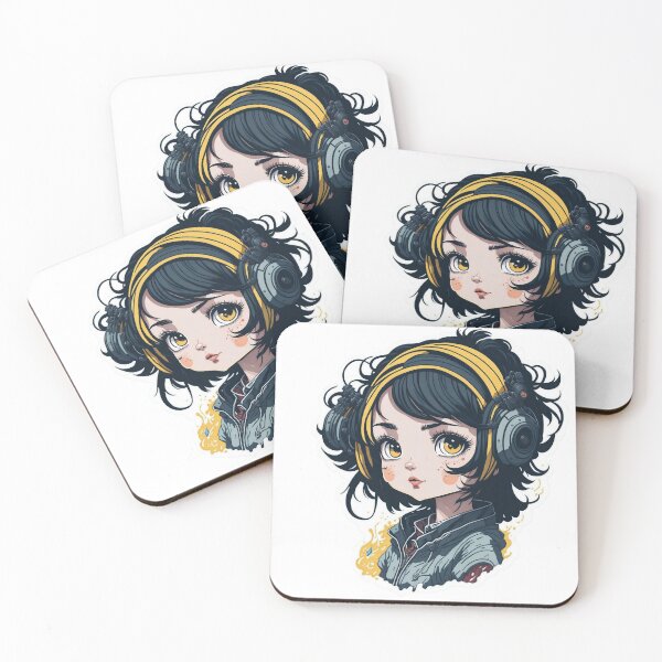 Item preview, Cute girl wearing headset. designed and sold by Amorndetch.