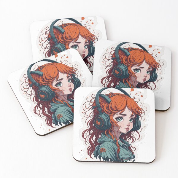 Artikelvorschau, Cute girl wearing headset. entworfen und verkauft von Amorndetch.