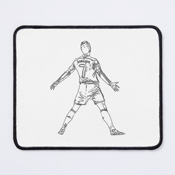 Item preview, CR7 Cristiano Ronaldo Signature Celebration Line Art Black designed and sold by 442workshop.