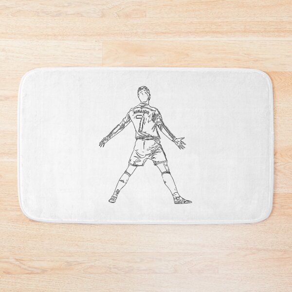 Item preview, CR7 Cristiano Ronaldo Signature Celebration Line Art Black designed and sold by 442workshop.