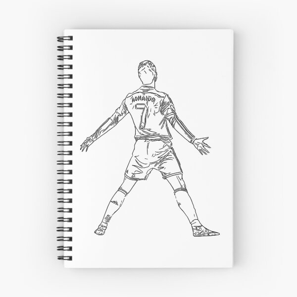 Item preview, CR7 Cristiano Ronaldo Signature Celebration Line Art Black designed and sold by 442workshop.
