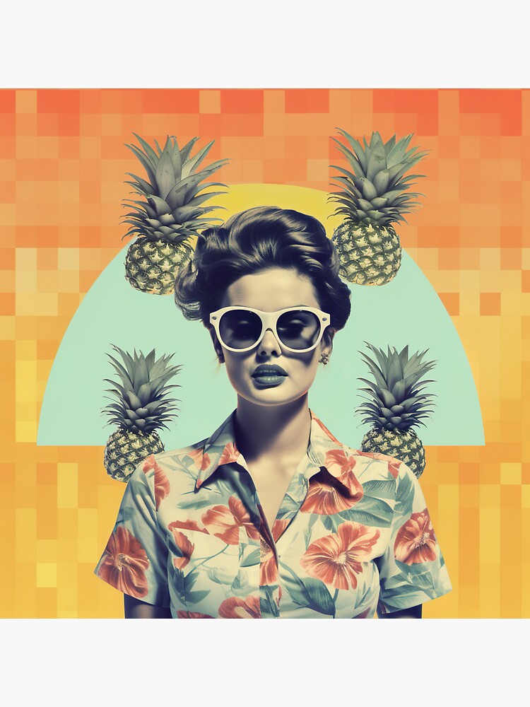 Retro Summer Collage Decal