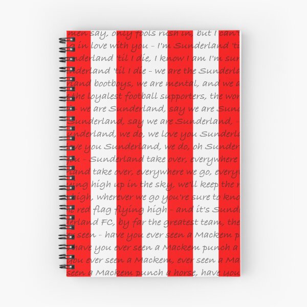 Item preview, Fan Chants - Sunderland (Red&White/Black) designed and sold by STUFFbyMJS.