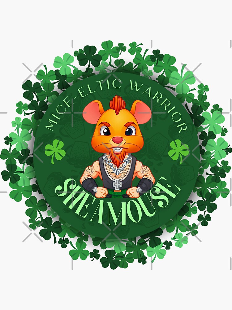 Thumbnail 3 of 3, Sticker, Sheamus Parody SHEAMOUSE designed and sold by AlpacaSmokes.