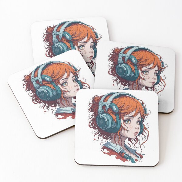 Item preview, Cute girl wearing headset. designed and sold by Amorndetch.