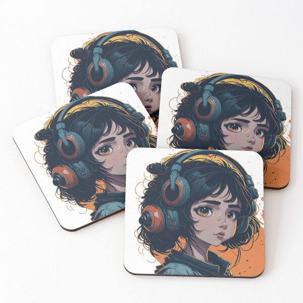 Item preview, Cute girl wearing headset. designed and sold by Amorndetch.