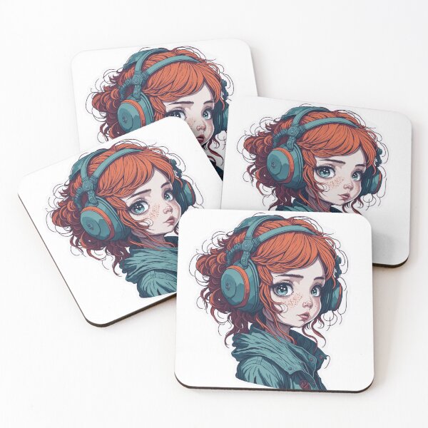 Artikelvorschau, Cute girl wearing headset. entworfen und verkauft von Amorndetch.