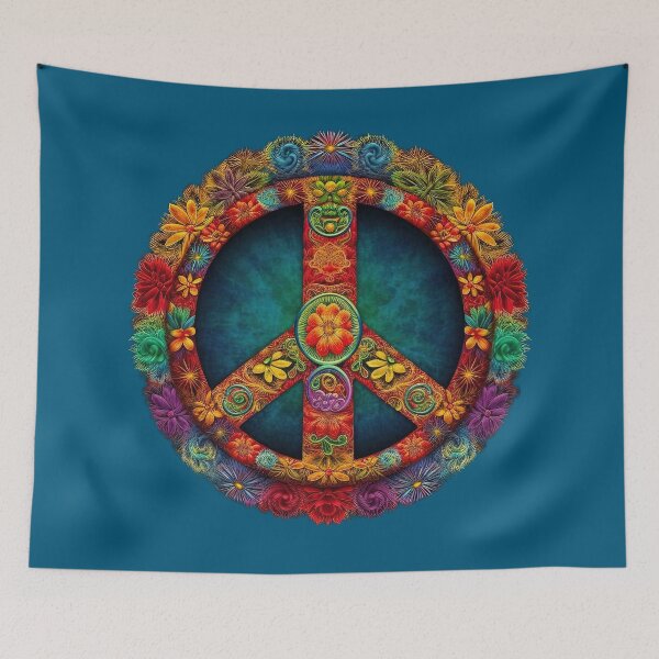 Item preview, Flower Peace Symbol Sign designed and sold by Juliascutecornr.