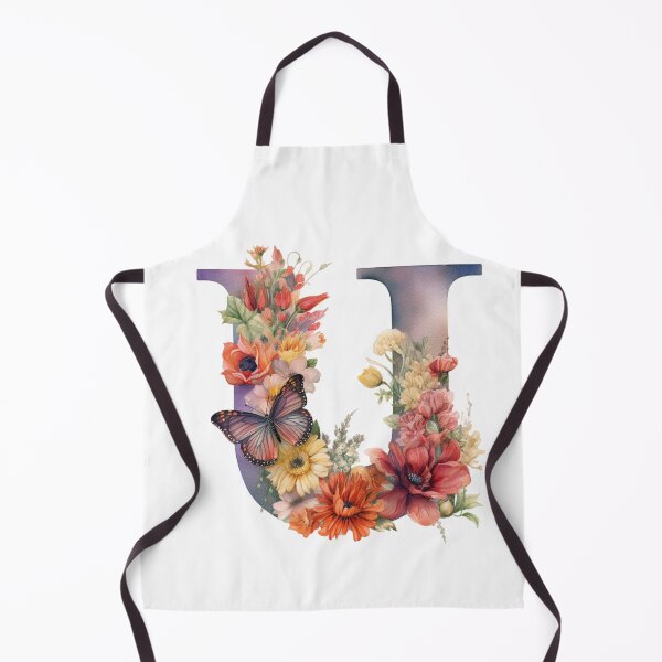Item preview, Letter U Monogram Watercolor Flowers designed and sold by DigitalArtMary.