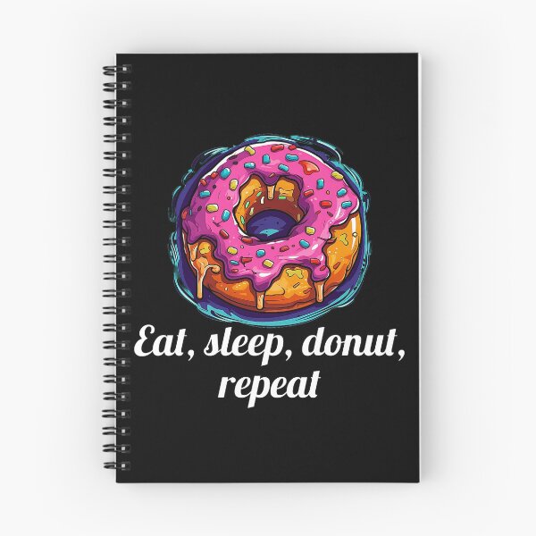 Item preview, Delicious Pink Glazed Donut - "Eat, Sleep, Donut, Repeat" designed and sold by SADStyleDesigns.