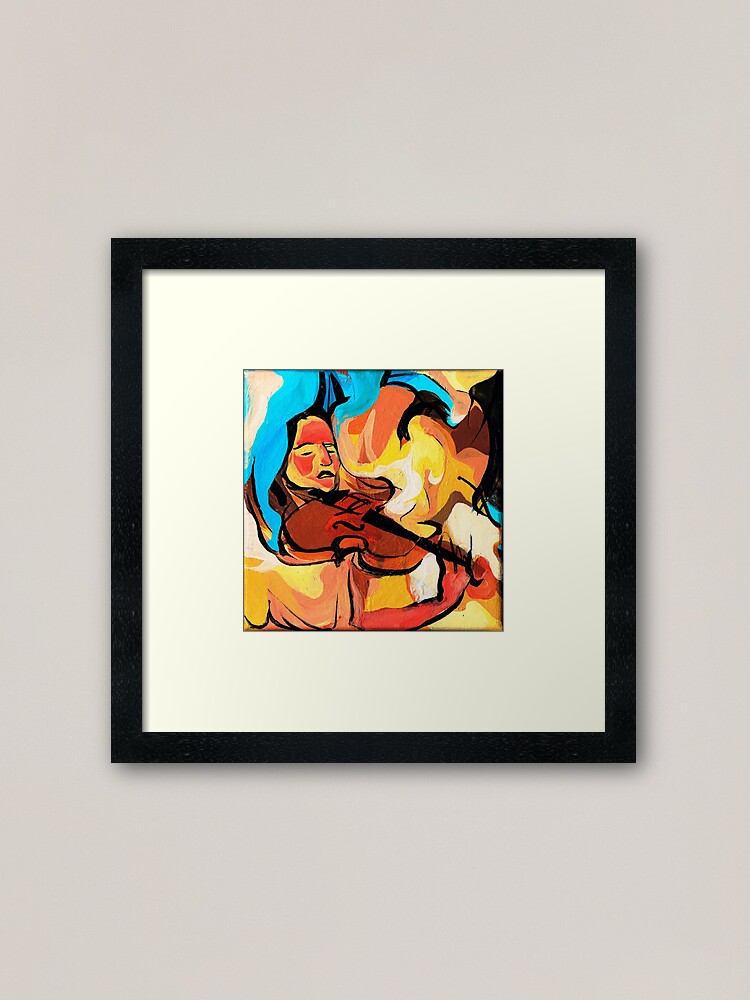 Alternate view of Violin Player Painting Framed Art Print