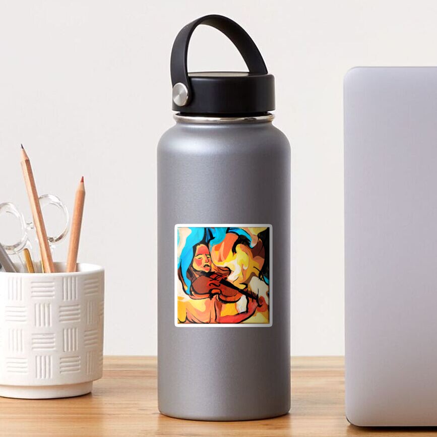 Violin Player Painting Sticker