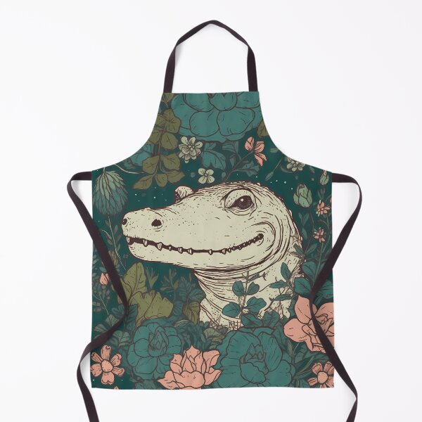 Artikelvorschau, Alligator-Illustration in einem Blumenfeld entworfen und verkauft von 11pixeli.