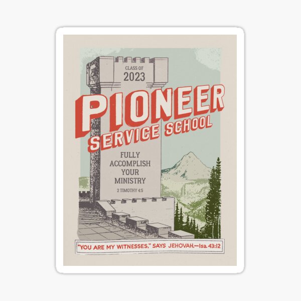 Pioneer Service School 2023 (Vintage Watchtower) Sticker