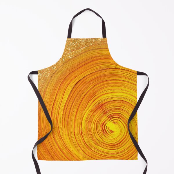 Item preview, Glittery yellow-orange swirl abstract design designed and sold by RinaGArt.