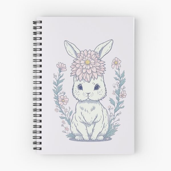 Item preview, Whimsical Rabbit and Flowers designed and sold by pigipeach.