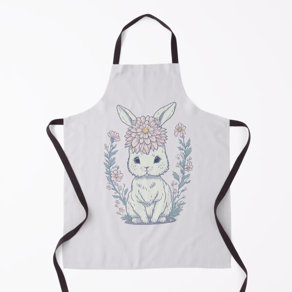 Item preview, Whimsical Rabbit and Flowers designed and sold by pigipeach.