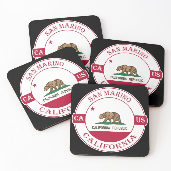 Item preview, San Marino California Flag USA Seal Stamp Badge Travel Souvenir designed and sold by TeeHome.