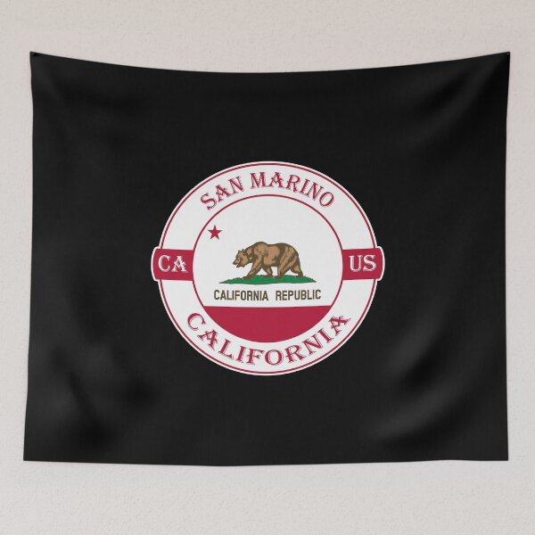 Item preview, San Marino California Flag USA Seal Stamp Badge Travel Souvenir designed and sold by TeeHome.