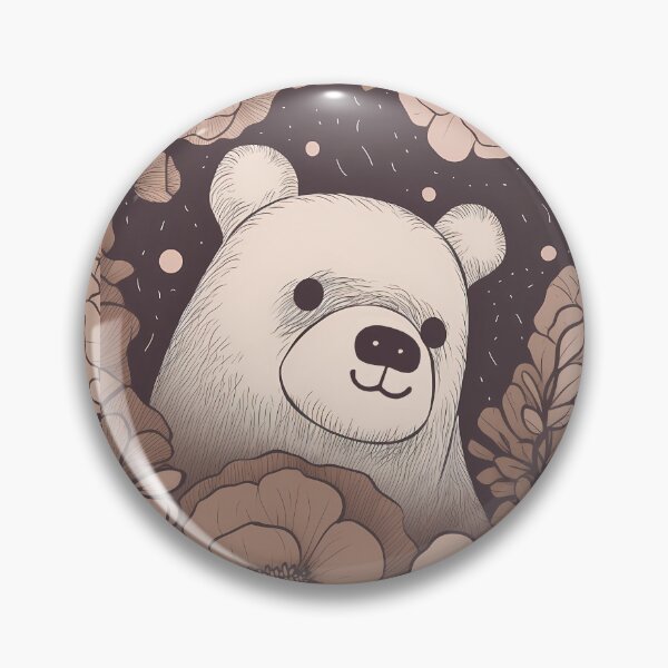 Aperçu de l'œuvre Ours dans un champ de fleurs Illustration créée et vendue par 11pixeli.