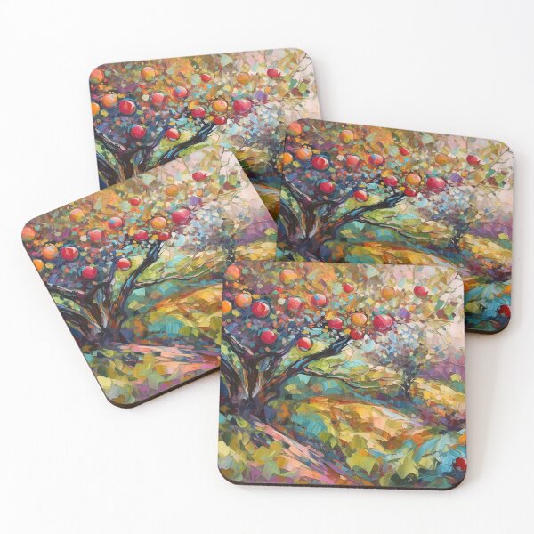 Item preview, Fruit trees - Textured impressionist tree designed and sold by Red Witch Art.