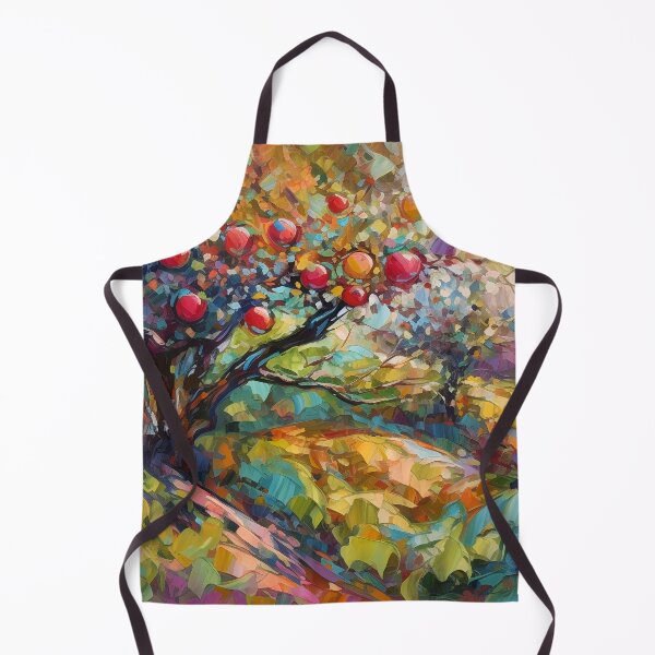 Item preview, Fruit trees - Textured impressionist tree designed and sold by Red Witch Art.