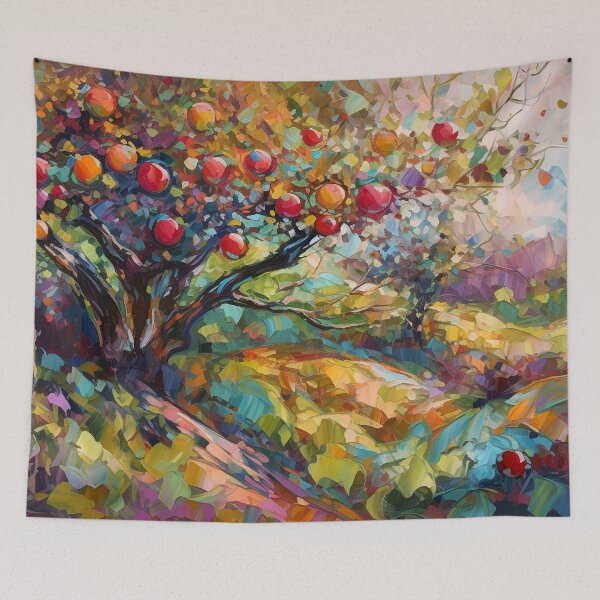 Item preview, Fruit trees - Textured impressionist tree designed and sold by Red Witch Art.