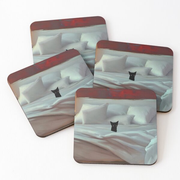 Item preview, Mini Black cat on the bed designed and sold by Anaaquisparina.